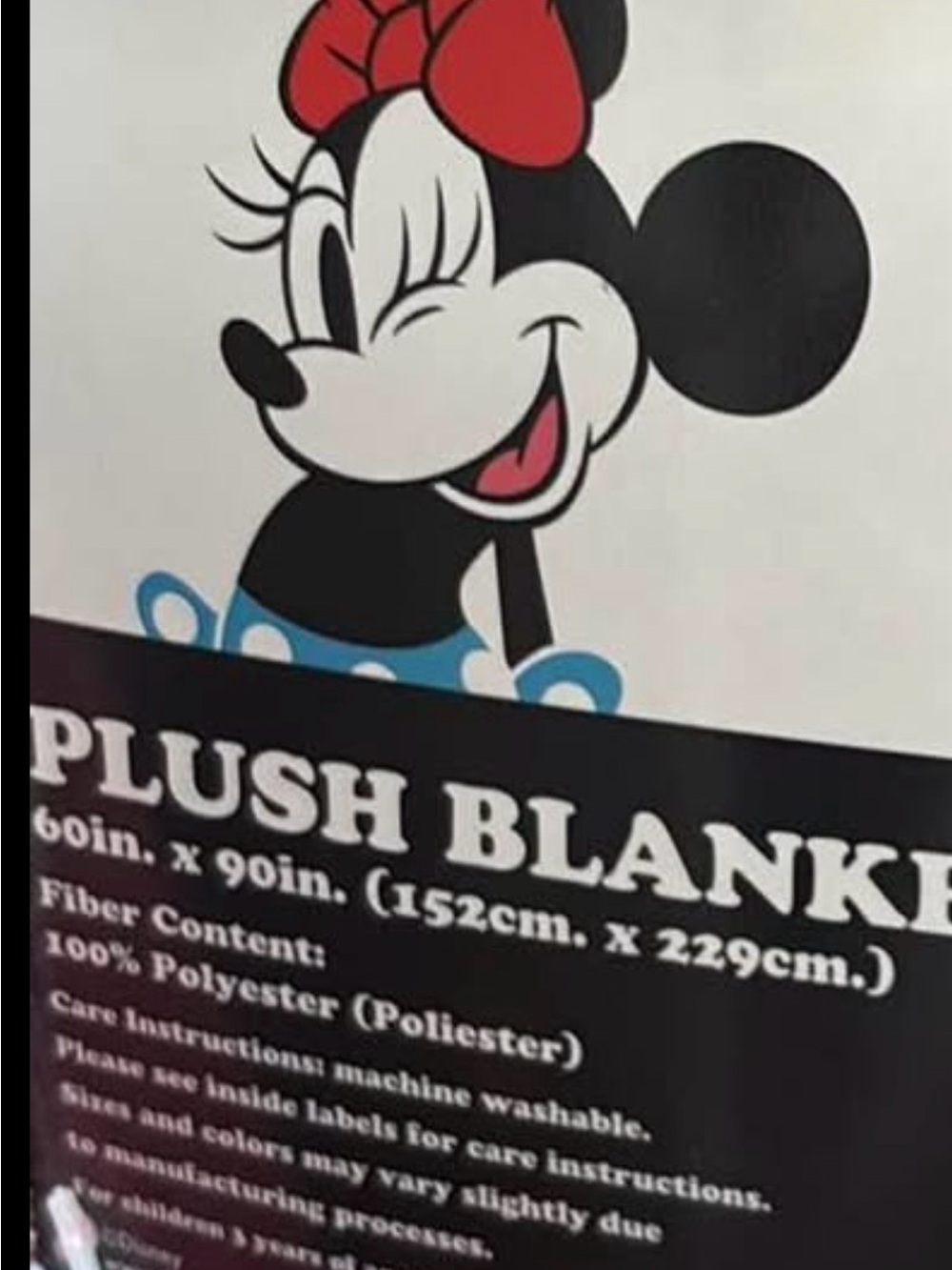 Minnie Mouse Plus Large throw blanket 60x90